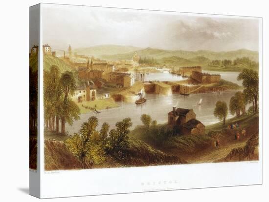 Bristol from Rownham Ferry, 1841-William Henry Bartlett-Premier Image Canvas