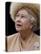 Britain's Queen Elizabeth II Looks Up at the Statue of Her Mother at the Unveiling Ceremony-null-Premier Image Canvas