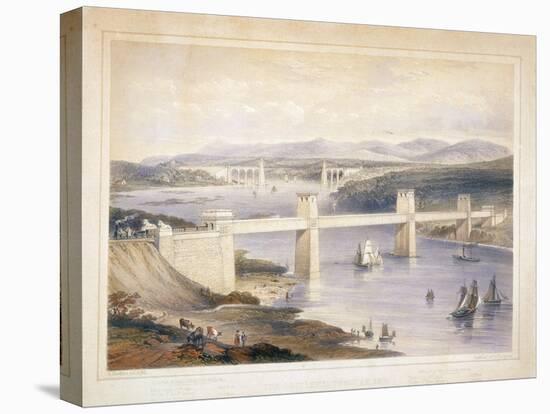 Britannia Tubular Bridge over the Menai Straits, Wales, C1850-C1852-George Hawkins-Premier Image Canvas