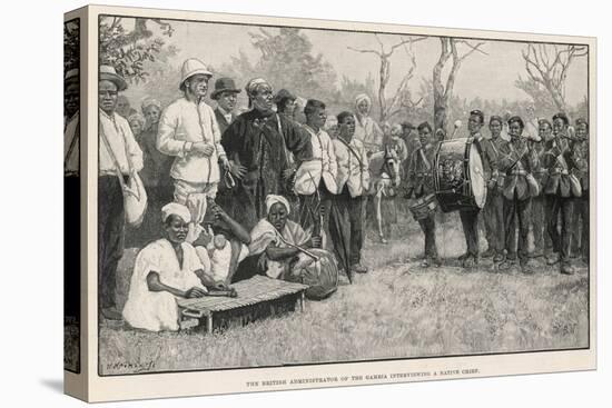 British Administrator Interviews a Native Chief in the Gambia-null-Stretched Canvas