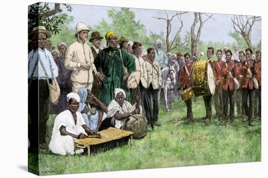 British Administrator of Gambia Meeting with a Native Chief, 1889-null-Premier Image Canvas