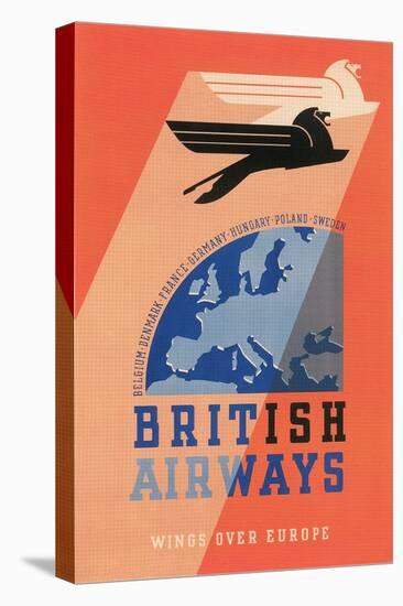 British Airways Travel Poster-null-Stretched Canvas