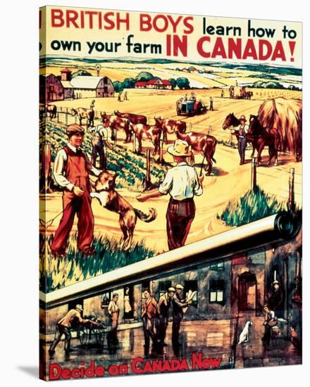 British Boys, Learn How to Own Your Farm in Canada!-null-Stretched Canvas