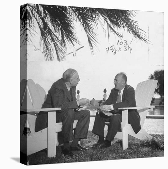 British Economist John Maynard Keynes and Harry D. White Meeting at the Monetary Conf-null-Premier Image Canvas