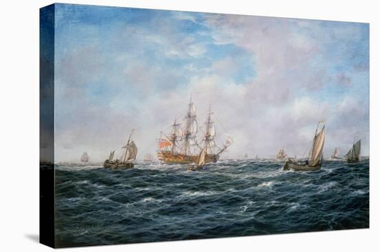 British Man-O-War and Other Craft, C.1740-Richard Willis-Premier Image Canvas