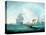 British Men-O'-War and a Hulk in a Swell, a Sailing Boat in the Foreground-Thomas Buttersworth-Premier Image Canvas