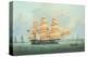British Merchantman Ship-Samuel Walters-Stretched Canvas