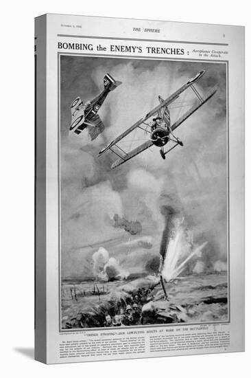 British Planes Bombing and Strafing German Trenches, 1918-Joseph Simpson-Premier Image Canvas