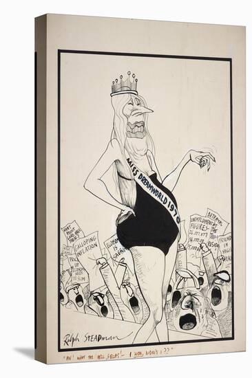 British Politics 1970s, Miss Dreamworld (drawing)-Ralph Steadman-Premier Image Canvas