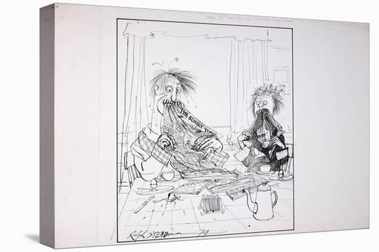 British Politics 1970s, The Sunday Times, 1979 (ink on paper)-Ralph Steadman-Premier Image Canvas