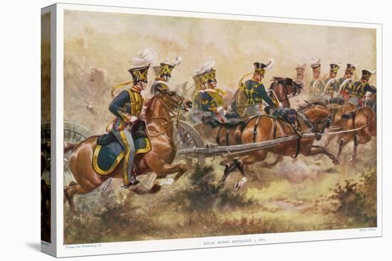 British Royal Horse Artillery in Action-Harry Payne-Stretched Canvas