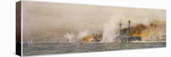 British Ships "Defence" and "Warrior" in Action at the Battle of Jutland-William Lionel Wyllie-Premier Image Canvas