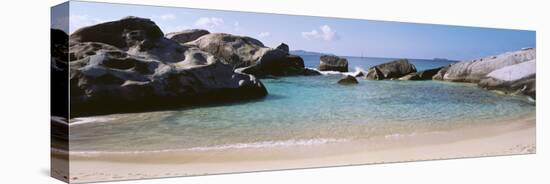 British Virgin Islands, Virgin Gorda, the Baths, Rock Formation in the Sea-null-Stretched Canvas