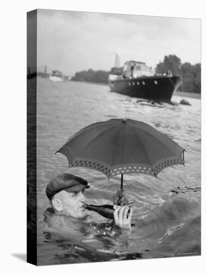 British Water Treader Joseph G. Simms in the Middle of the Thames River-Mark Kauffman-Premier Image Canvas