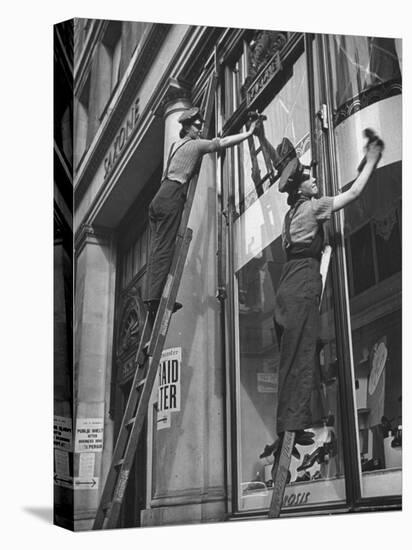 British Women Working For Window Cleaning Firm-Hans Wild-Premier Image Canvas
