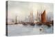 Brixham Fishing Boats-Maurice Randall-Stretched Canvas