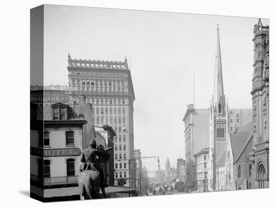 Broad St. North from City Hall, Philadelphia, Pa.-null-Stretched Canvas