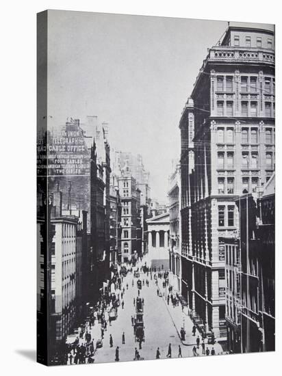 Broad Street, Looking Towards Wall Street, New York, 1893 (B/W Photo)-American Photographer-Premier Image Canvas