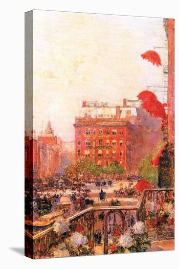 Broadway and Fifth Avenue-Childe Hassam-Stretched Canvas