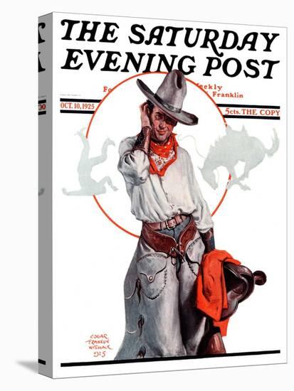 "Bronco Toss," Saturday Evening Post Cover, October 10, 1925-Edgar Franklin Wittmack-Premier Image Canvas