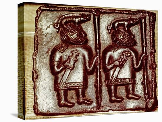 Bronze Matrix for making decorative peaques for helmets, 8th century-Unknown-Premier Image Canvas