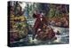 Brook Trout Fishing, 1862-Currier & Ives-Premier Image Canvas