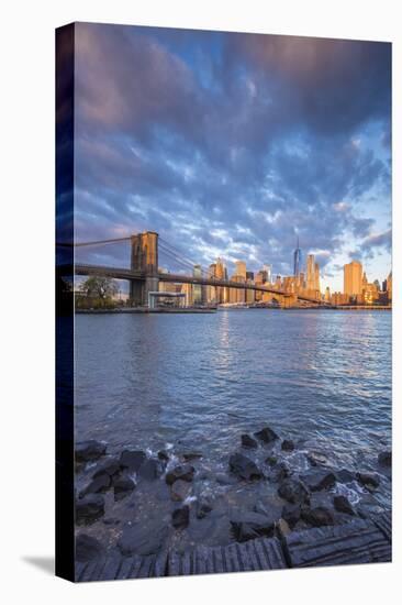 Brooklyn Bridge and Lower Manhattan/Downtown, New York City, New York, USA-Jon Arnold-Premier Image Canvas