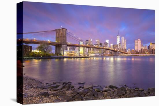 Brooklyn Bridge and Lower Manhattan/Downtown, New York City, New York, USA-Jon Arnold-Premier Image Canvas