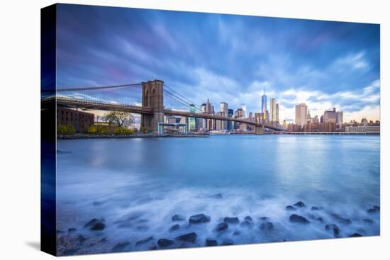 Brooklyn Bridge and Lower Manhattan/Downtown, New York City, New York, USA-Jon Arnold-Premier Image Canvas