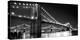 Brooklyn Bridge and Manhattan Bridge at Night-Phil Maier-Premier Image Canvas