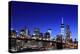 Brooklyn Bridge and Manhattan Skyline at Night, New York City-Zigi-Premier Image Canvas