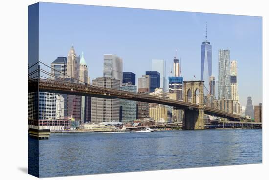 Brooklyn Bridge and Manhattan skyline, New York City, United States of America, North America-Fraser Hall-Premier Image Canvas