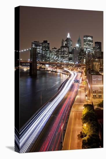 Brooklyn Bridge and Manhattan Skyline, New York City-Paul Souders-Premier Image Canvas