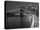 Brooklyn Bridge and Parkway, East River with Lower Manhattan Skyline, Brooklyn, New York, Usa-Paul Souders-Premier Image Canvas