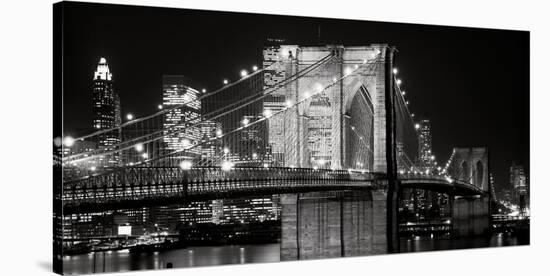 Brooklyn Bridge at Night-Jet Lowe-Stretched Canvas