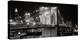 Brooklyn Bridge at Night-Jet Lowe-Stretched Canvas