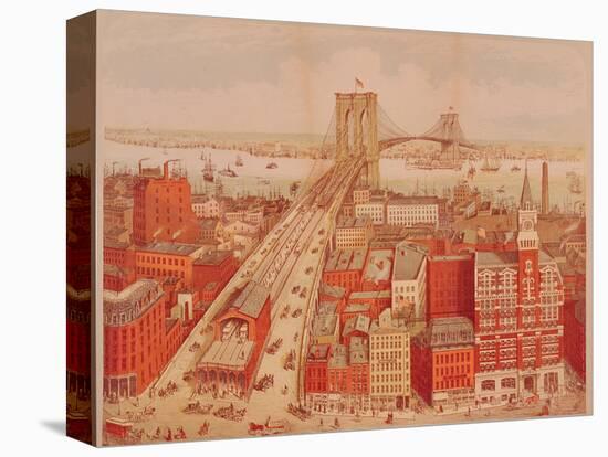 Brooklyn Bridge, circa 1883-R. Schwarz-Premier Image Canvas