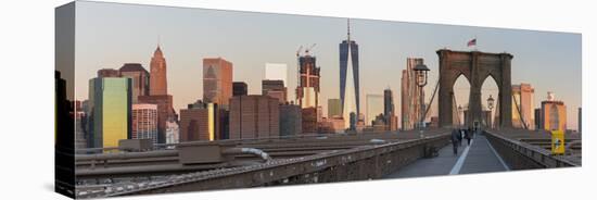 Brooklyn Bridge Direction Manhattan, New York City-Rainer Mirau-Premier Image Canvas