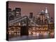 Brooklyn Bridge, East River with Lower Manhattan Skyline in Distance, Brooklyn, New York, Usa-Paul Souders-Premier Image Canvas