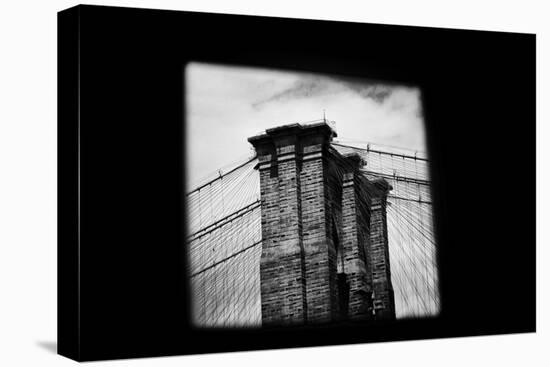Brooklyn Bridge from Dumbo B/W-null-Stretched Canvas