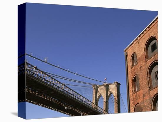Brooklyn Bridge from Empire-Fulton Ferry State Park-Rudy Sulgan-Premier Image Canvas