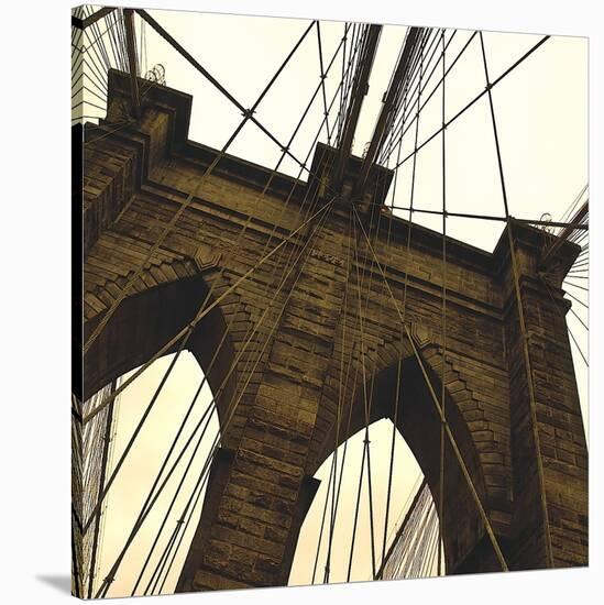 Brooklyn Bridge II (sepia) (detail)-Erin Clark-Stretched Canvas