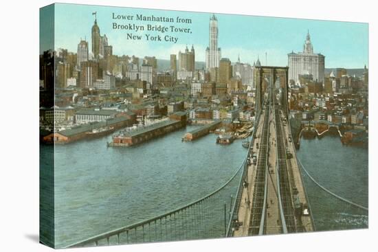 Brooklyn Bridge, Lower Manhattan-null-Stretched Canvas