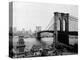 Brooklyn Bridge Over East River and Surrounding Area-null-Premier Image Canvas