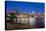 Brooklyn Bridge over East River, Lower Manhattan Skyline-Alan Copson-Premier Image Canvas