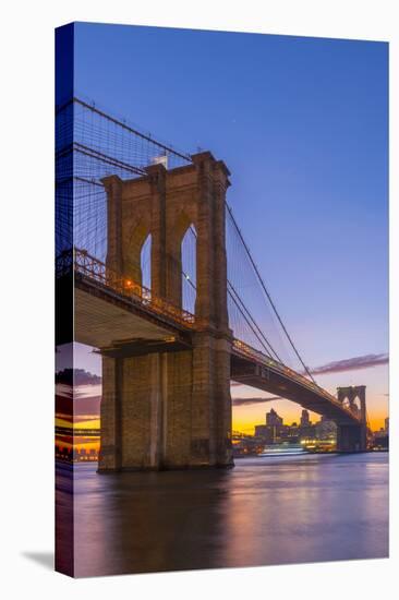 Brooklyn Bridge over East River, New York, United States of America, North America-Alan Copson-Premier Image Canvas