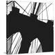 Brooklyn Bridge Silhouette (detail)-Erin Clark-Stretched Canvas