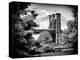 Brooklyn Bridge View of Brooklyn Park, B/W, Manhattan, New York, United States-Philippe Hugonnard-Premier Image Canvas