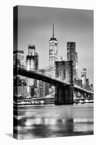 Brooklyn Bridge with 1 World Trade Centre in the background. New York City-Ed Hasler-Premier Image Canvas