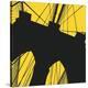 Brooklyn Bridge (yellow)-Erin Clark-Stretched Canvas
